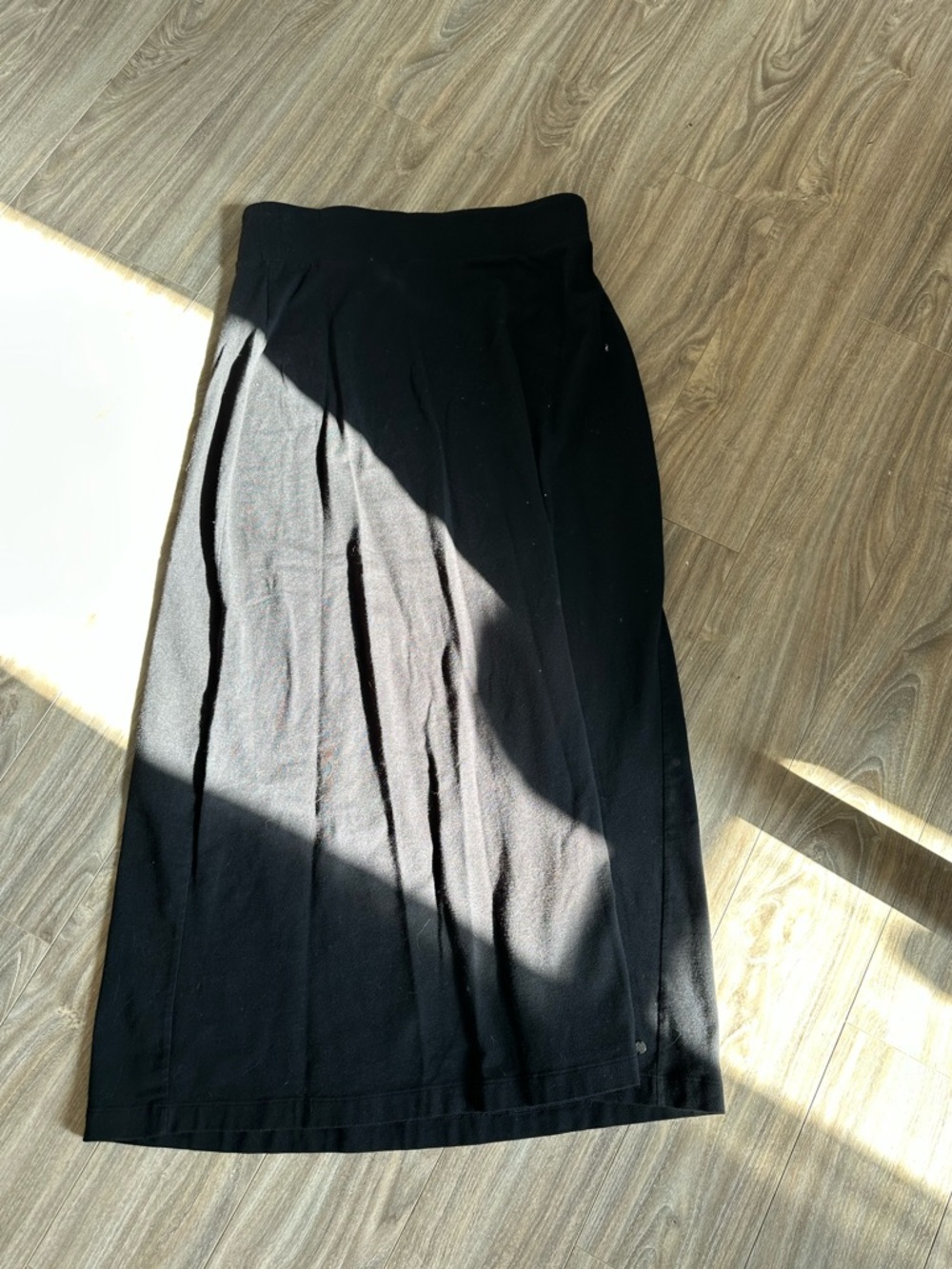 Eddie Bauer Women's Maxi Skirt Black Sz 4 W/ Hidden Inside Pocket Elastic waist